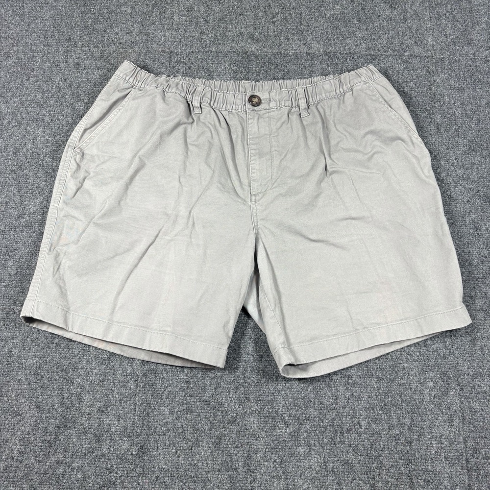 Chubbies The Silver Linings Shorts Gray Elastic Waist 7" Inseam Men's 2XL Preppy